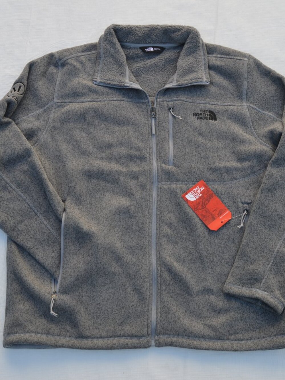 The North Face® Sweater Fleece Jacket Medium Grey Heather Size XL (New)